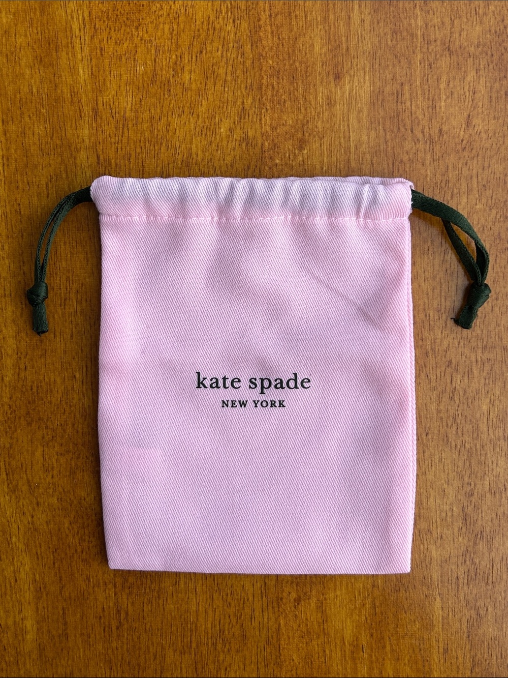 Pink & green Kate Spade drawstring dust bag